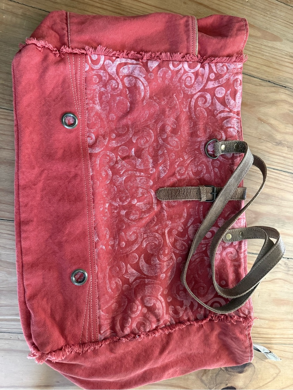 Myra -  Red Canvas Weekender Bag